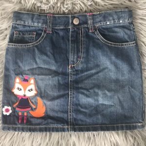 Gymboree size 7 fox design jean skirt